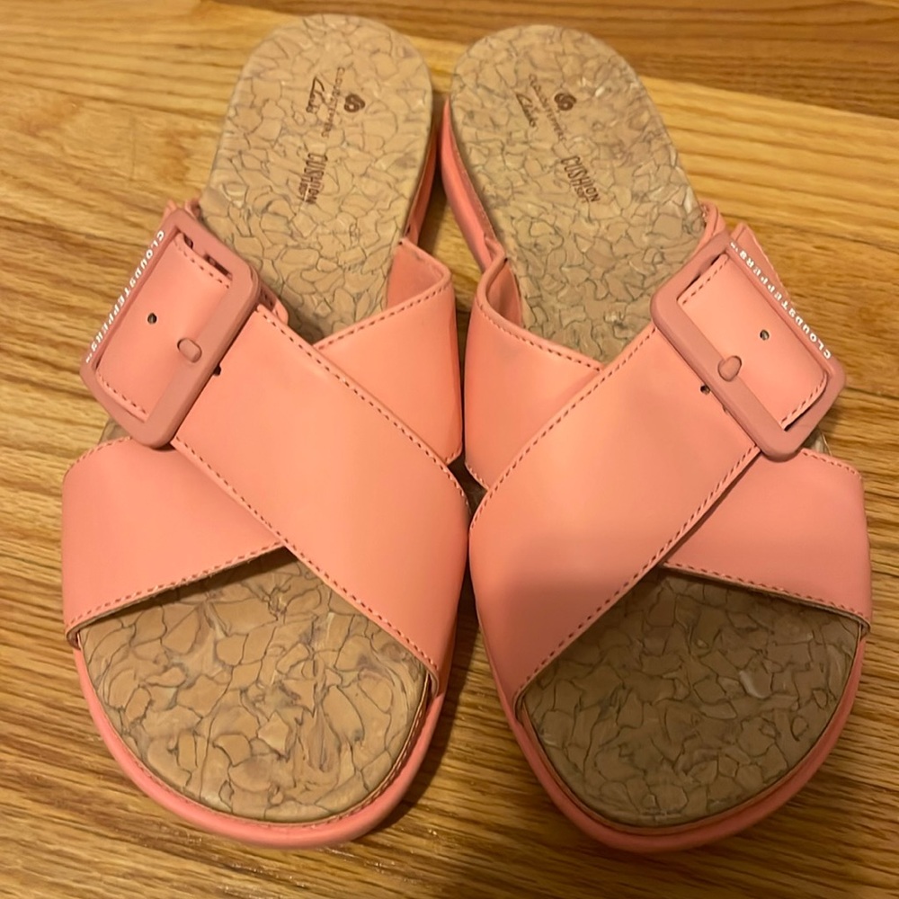 Clark’s cloud steppers coral sandals called juneshell